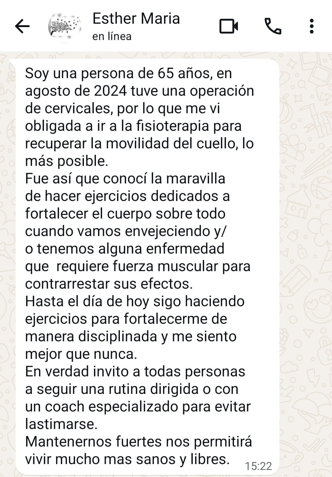 Testimonio de Esther María
